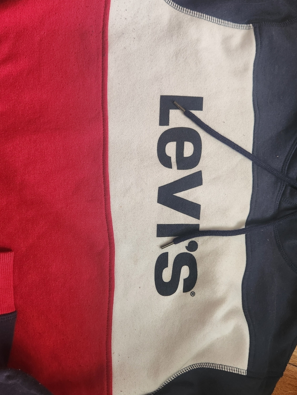 Levi's Navy Colorblock Hoodie - Picture 2 of 5